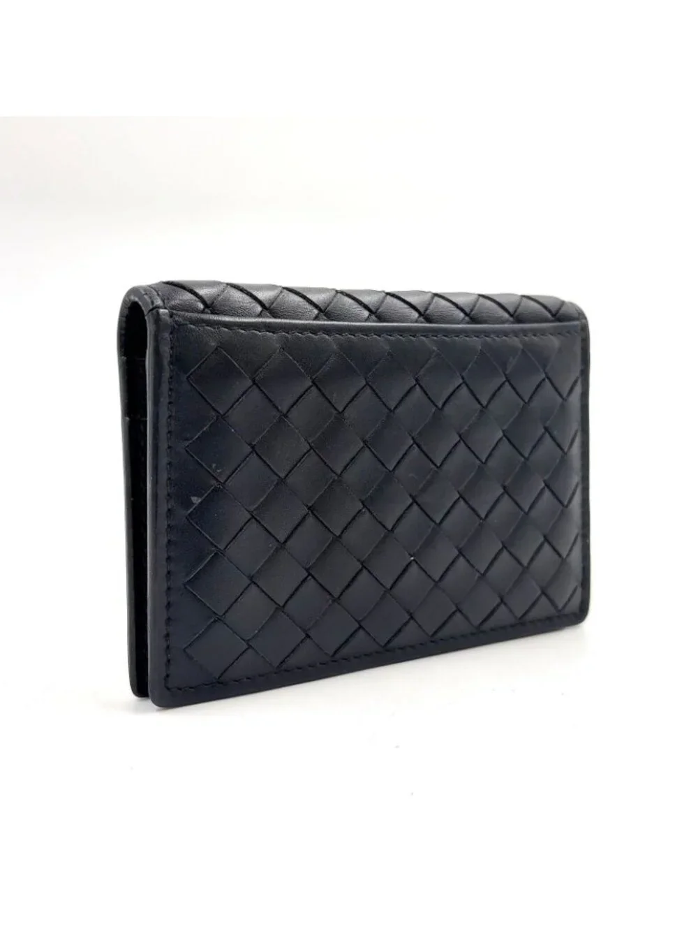 Bottega Veneta Intrecciato Leather Black Card Case